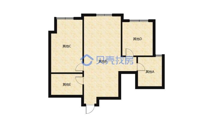 天泰邑北苑 2室2厅 89.87平米-户型图