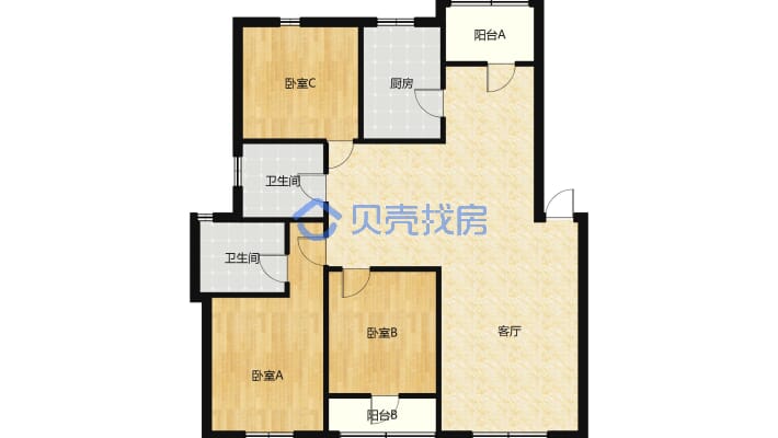 江南新城B区3-2-1-2 116.00m²-户型图