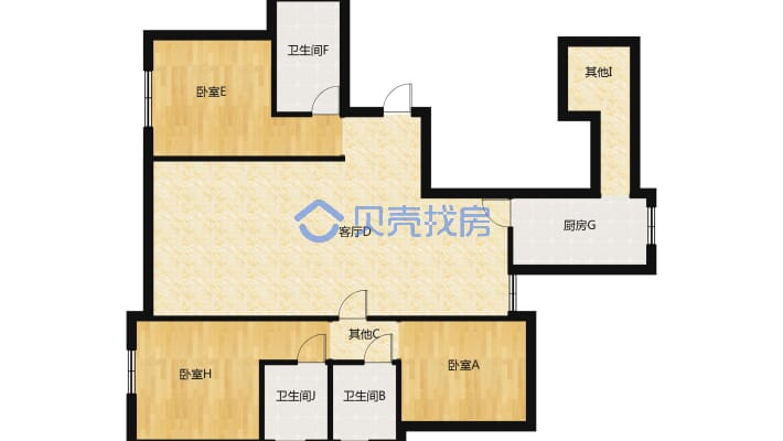 嘉晨东郡 4室2厅 南-户型图