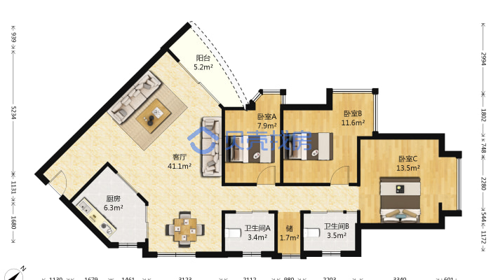 户型图中海名都简介查看小区详情小区均价67398 元/㎡建筑年代2001年