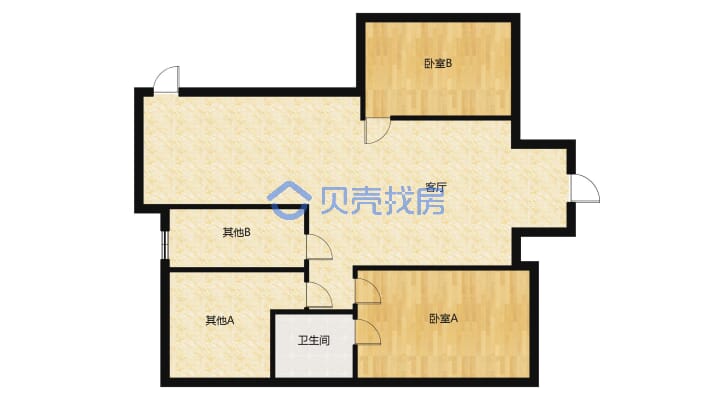 黄JIN 水岸 新装短住 拎包入住  户型方正 可按揭-户型图