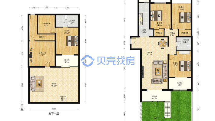 海棠湾二期优质一层下跃车位您需要的我都有-平面图