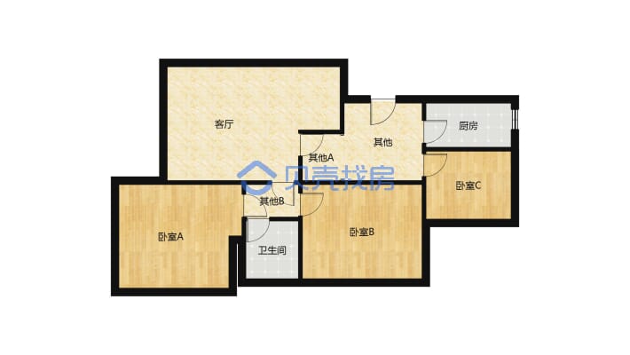 颐贤园 3室2厅 南 北-户型图