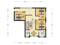 配套设施齐全，采光通透，户型格局方正-广元望江路北段122号户型图