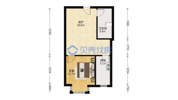 交通便利，配套齐，小区500米有生活市场，医院-户型图