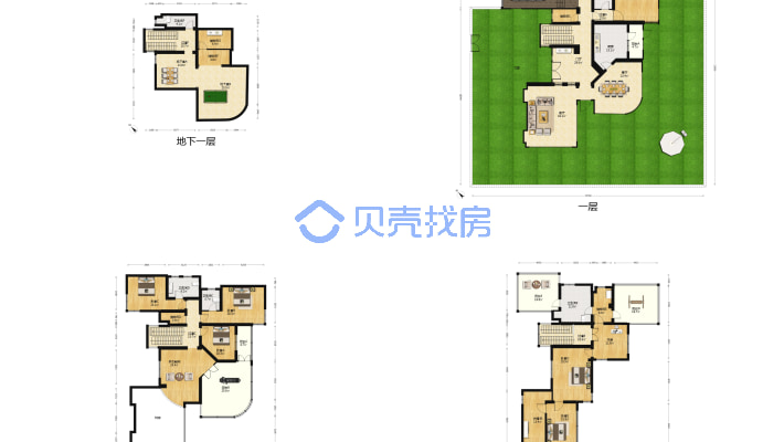 一栋洋房 5室2厅 东南 西北-平面图