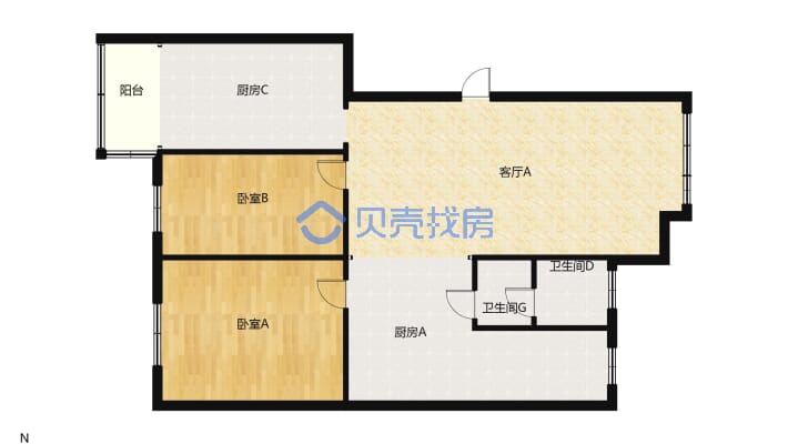 信榆锦城好楼层三室朝阳，有车位，价格可谈-户型图
