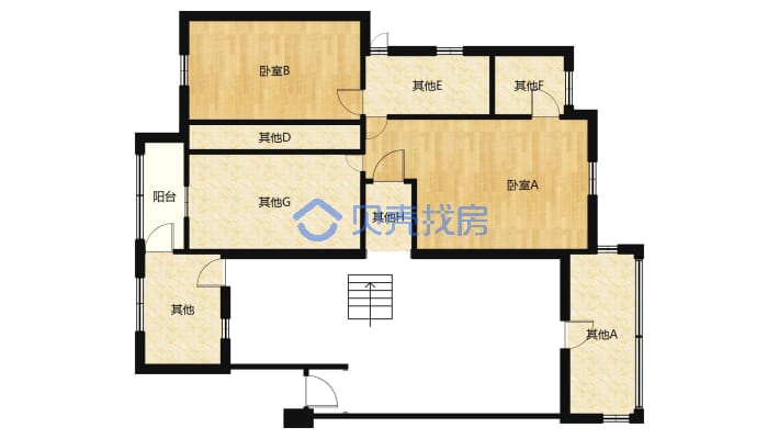 丽景山庄 3室1厅 东南 南-户型图