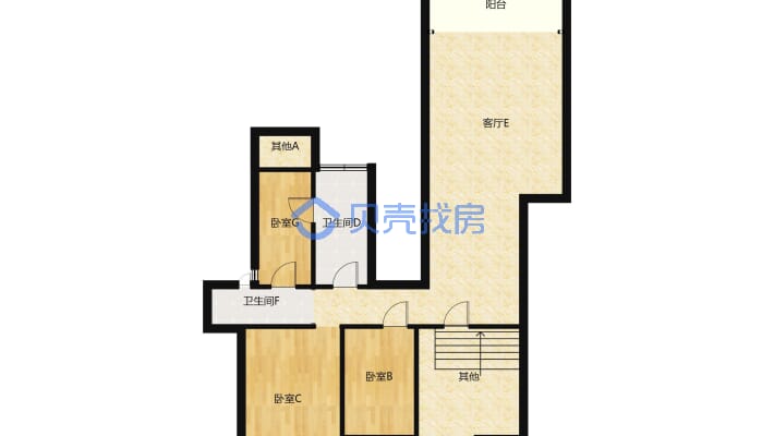 秀江河畔 4室2厅 南-户型图