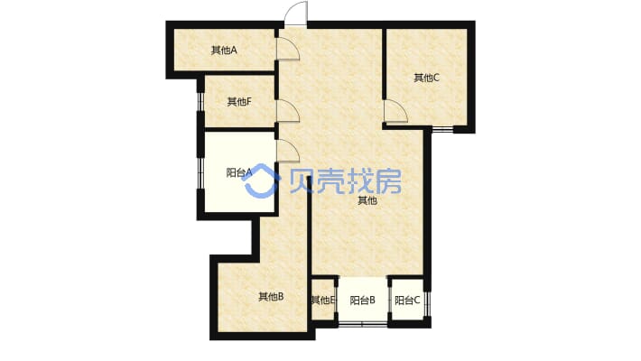 嘉禾华侨城  毛坯房  3居室-户型图