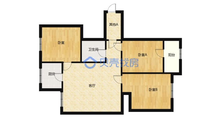 恺鑫橄榄城 3室2厅 99.1平米-户型图