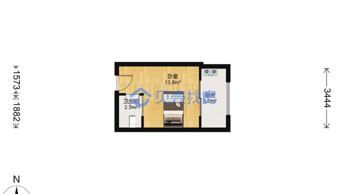 70年产权精装单身公寓,开通管道煤气