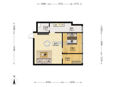 兵一    电梯高层  温馨两居室  生活设施配套成熟-乌鲁木齐恒福大厦户型图