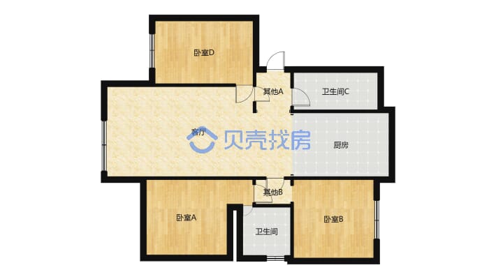 广鑫泰泽园 3室2厅 南 北-户型图