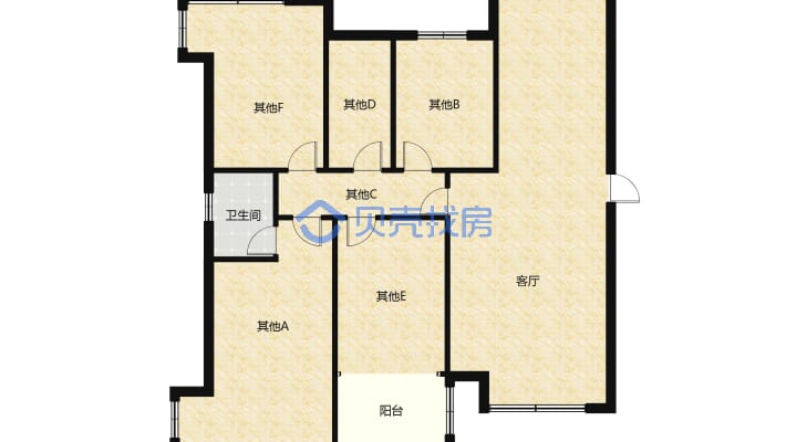 鼎鑫华府167平精装4居室大红本可按揭新康旁-户型图