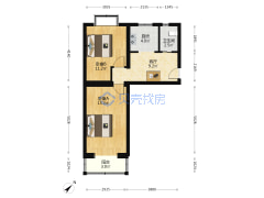 三环里 93年2层全明格局两居室业主诚心出售-北京左家庄北里户型图