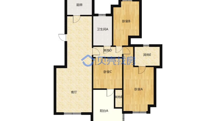文峰宝邸精装三室两厅小高层、拎包入住-户型图