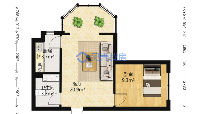 清河路，衡实成博，清河水畔，交通便利，外环便捷-户型图