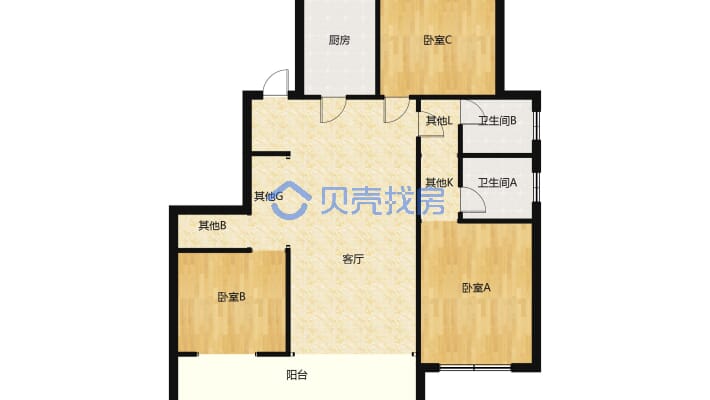 财信铂悦府3-2-1-2 143.00m²-户型图