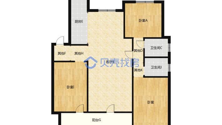 北湖板块高楼层洋房  景观视野好-户型图