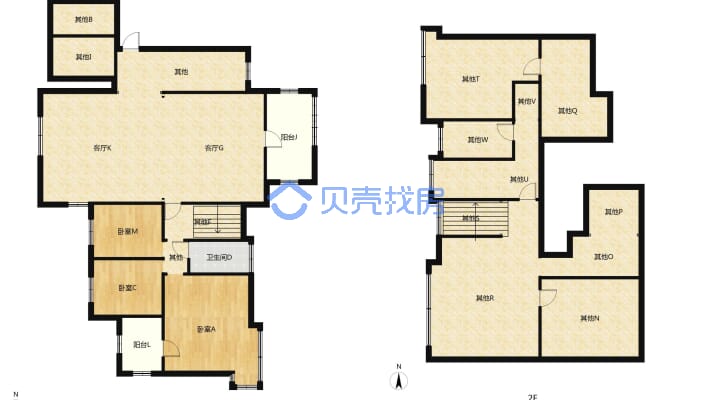 凤凰天城天虹广场 5室2厅 南 北-户型图