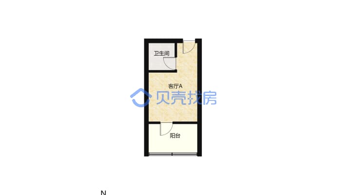 碧桂园+精装商品房一室一厅住宅性质-户型图