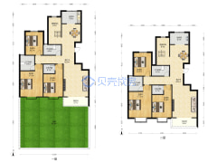 一楼带院复式小高层6-4-2-4 295.46m² 280万-驻马店美域美家户型图