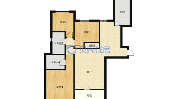 恒大绿洲  精装三房  直接拎包入住-户型图