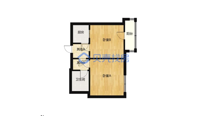 香溢世纪花城东门公寓  采光好 有钥匙看房方便-户型图