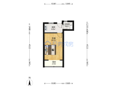 政修路15号 1室0厅 南-上海政修路15号户型图