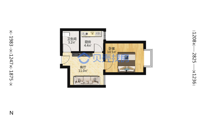 海怡庄园东区  电梯房 周边设施齐全-平面图