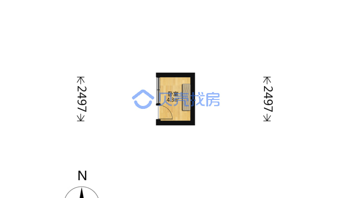 长安街旁西长安街东牛角胡同业主诚售有钥匙-户型图