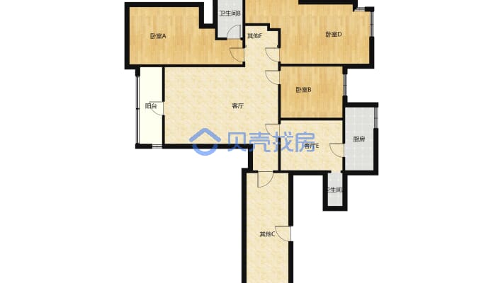 户型方正，采光好，生活便利，出行方便，-户型图