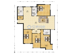 208平米，客厅70多平米，私密性好，安静，管理严格-巴彦淖尔检察院小区户型图