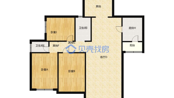 金园毛坯电梯高层朝南视野开阔读书方便-户型图