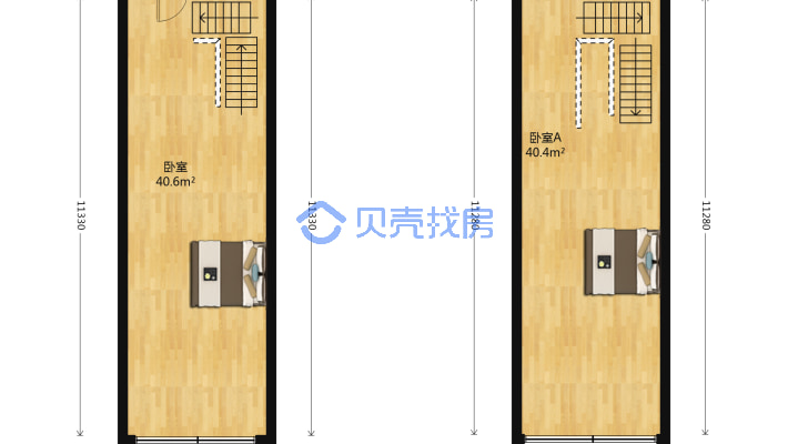 北京南路小西沟地铁口买一层实得两层的好房出售-户型图