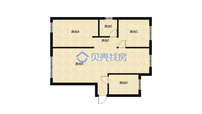 经典户型，南北大通，三室两厅一卫-户型图