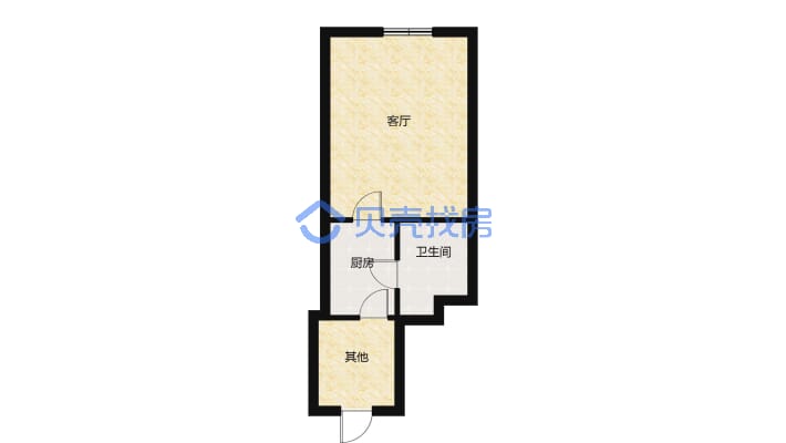 黄河世界广场 精装小公寓  房本在手-户型图