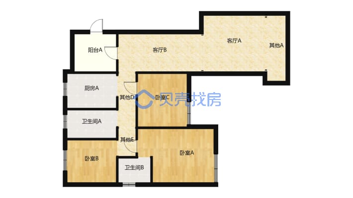 秀江河畔 3室2厅 南-户型图