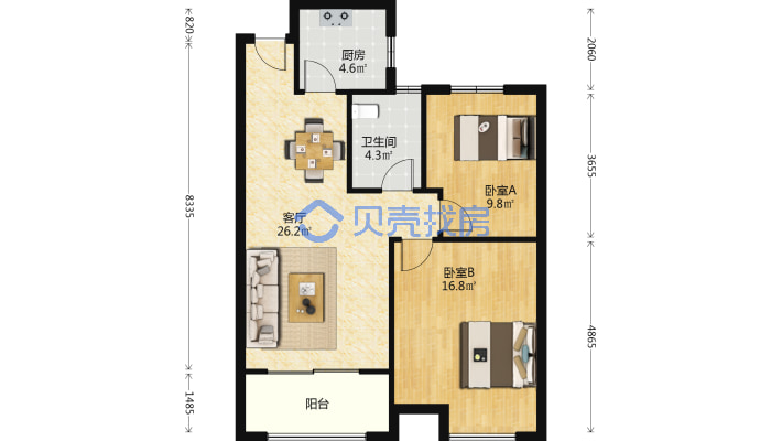 S11号线地铁口，西部医疗旁，次新小区，业主诚心出售-户型图