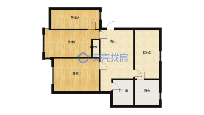 新！东门税务局宿舍精装三房带大露台出售-户型图
