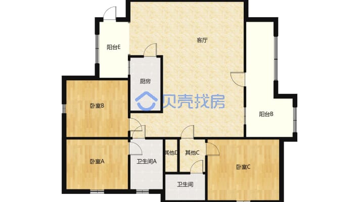 正荣·丽景滨江 4室2厅 东南-户型图