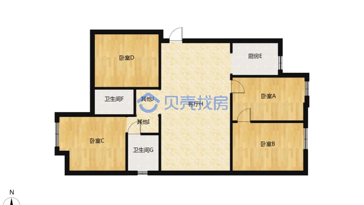 优质好房4室2厅138平76.8-户型图