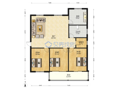 桃园新村 3室1厅 南-苏州桃园新村户型图