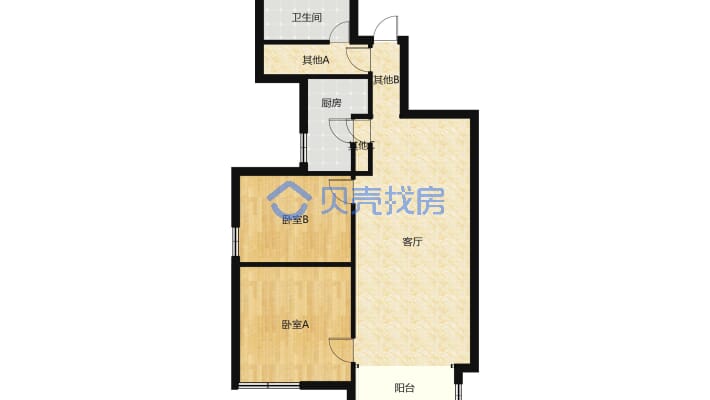 金磊凤凰城 精装两室 小区自带幼儿园 设施齐全-户型图