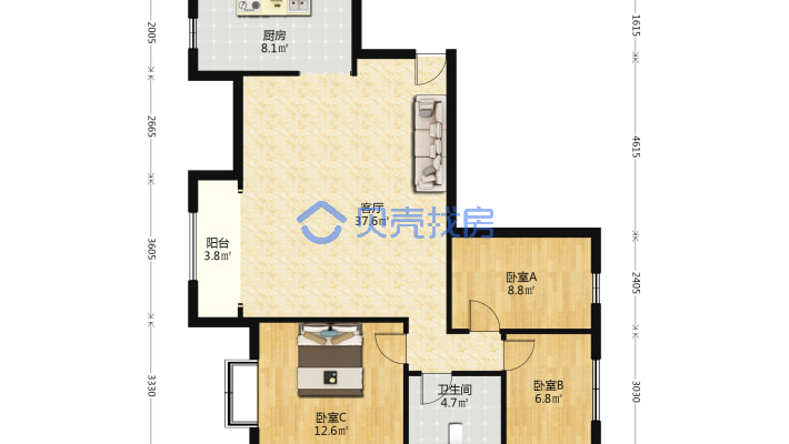 业主急售  先看房  价钱可以谈-户型图