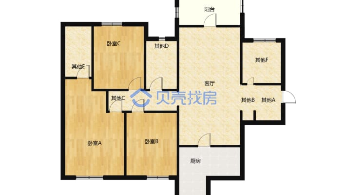房子南向望小区花园 安静舒适 采光良好 佛山保利翡翠公馆二手房4室2厅127平米 佛山贝壳找房