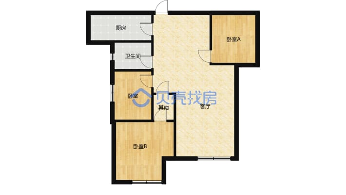 嘉禾华侨城 3室2厅 109平米-户型图
