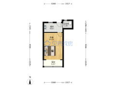 彭新小区 1室1厅 29.47平米-上海彭新小区户型图