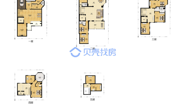 纯中式别墅独门 花园200平有电梯有车库满五唯一-平面图